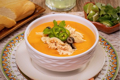 Spicy Cheese Chicken Soup